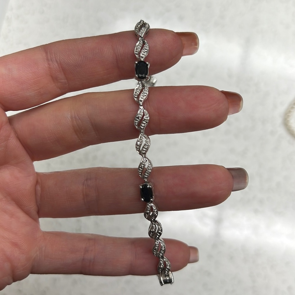 Sapphire/Diamond tennis bracelet